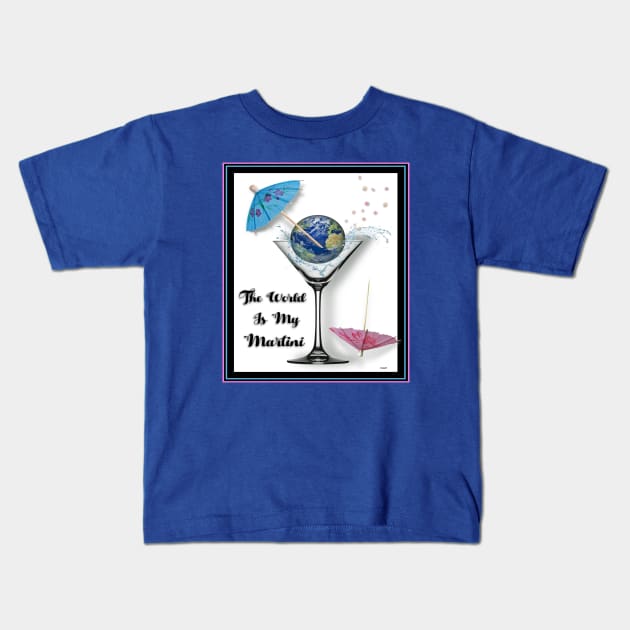 MARTINI DRINKERS OF THE WORLD UNITE Kids T-Shirt by PETER J. KETCHUM ART SHOP